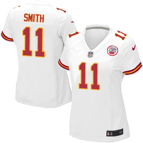 Women's Elite Alex Smith Nike Jersey White Road - #11 NFL Kansas City Chiefs